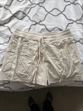 Avia Light Cream Athletic Drawstring Shorts